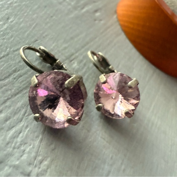 Sabika Crystal Silver Tone Dangle Earrings - Picture 7 of 12